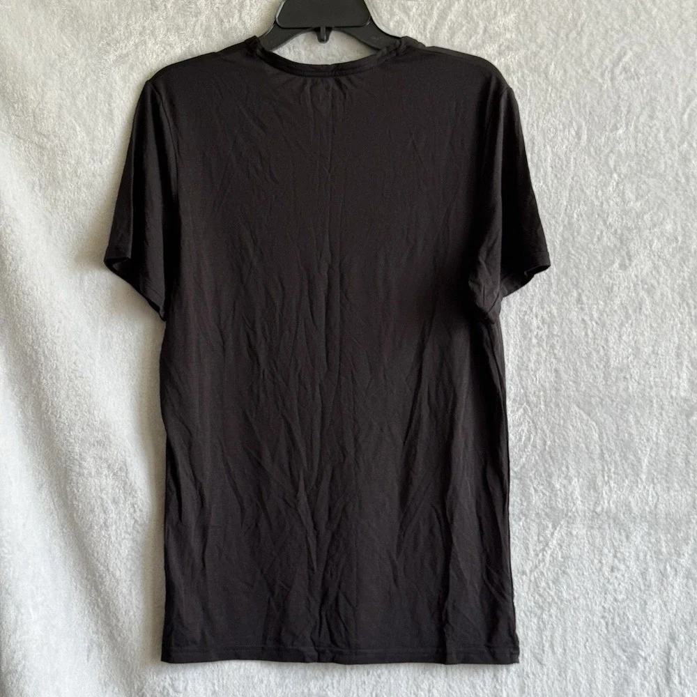 Calvin Klein Men's M Ultra Soft Modern Sleep Shirt Black Crew Neck Modal Blend